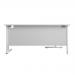 Jemini Radial Left Hand Cantilever Desk 1800x1200x730mm White/White KF807919 KF807919