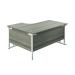 Jemini Radial Right Hand Cantilever Desk 1800x1200x730mm Grey Oak/White KF807957