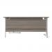 Jemini Radial Right Hand Cantilever Desk 1800x1200x730mm Grey Oak/White KF807957 KF807957