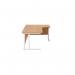 Jemini Radial Right Hand Cantilever Desk 1800x1200x730mm Nova Oak/White KF807964 KF807964