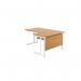 Jemini Radial Right Hand Cantilever Desk 1800x1200x730mm Nova Oak/White KF807964 KF807964