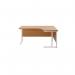 Jemini Radial Right Hand Cantilever Desk 1800x1200x730mm Nova OakWhite KF807964 KF807964