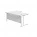 Jemini Radial Right Hand Cantilever Desk 1800x1200x730mm WhiteWhite KF807971 KF807971