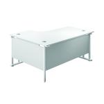 Jemini Radial Right Hand Cantilever Desk 1800x1200x730mm White/White KF807971 KF807971