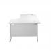 Jemini Radial Right Hand Cantilever Desk 1800x1200x730mm White/White KF807971 KF807971
