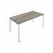 Jemini 1 Person Bench Desk 1200x800x730mm Grey Oak/White KF808497 KF808497