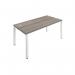 Jemini 1 Person Bench Desk 1200x800x730mm Grey OakWhite KF808497 KF808497