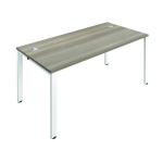 Jemini 1 Person Bench Desk 1200x800x730mm Grey Oak/White KF808497 KF808497