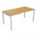 Jemini 1 Person Bench Desk 1200x800x730mm Nova Oak/White KF808503 KF808503