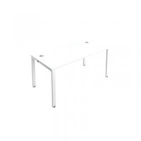 Jemini 1 Person Bench Desk 1200x800x730mm White/White KF808510 KF808510