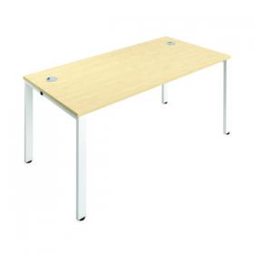 Jemini 1 Person Bench Desk 1200x800x730mm Maple/White KF808527 KF808527