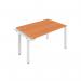 Jemini 1 Person Extension Bench Desk 1200x800x730mm BeechWhite KF808541 KF808541