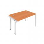 Jemini 1 Person Extension Bench Desk 1200x800x730mm BeechWhite KF808541 KF808541