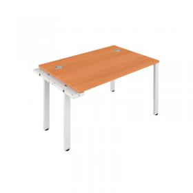 VOW Jemini 1 Person Extension Bench Desk 1200x800x730mm BeechWhite KF808541 KF808541