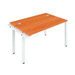 Jemini 1 Person Extension Bench Desk 1200x800x730mm Beech/White KF808541 KF808541