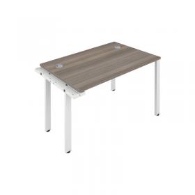 VOW Jemini 1 Person Extension Bench Desk 1200x800x730mm Grey OakWhite KF808558 KF808558