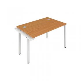 VOW Jemini 1 Person Extension Bench Desk 1200x800x730mm Nova OakWhite KF808565 KF808565