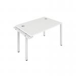 Jemini 1 Person Extension Bench Desk 1200x800x730mm WhiteWhite KF808572 KF808572