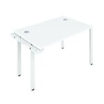 Jemini 1 Person Extension Bench Desk 1200x800x730mm White/White KF808572 KF808572