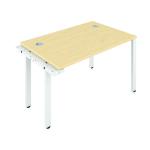 Jemini 1 Person Extension Bench Desk 1200x800x730mm Maple/White KF808589 KF808589