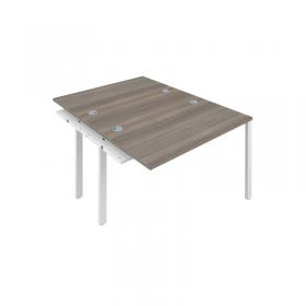 VOW Jemini 2 Person Extension Bench Desk 1200x1600x730mm Grey Oak KF808619 KF808619