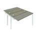 Jemini 2 Person Extension Bench Desk 1200x1600x730mm Grey Oak KF808619