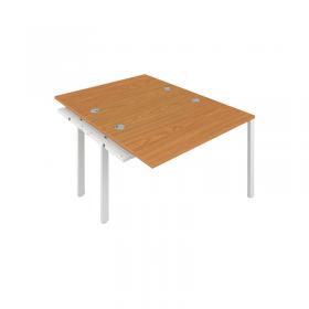 VOW Jemini 2 Person Extension Bench Desk 1200x1600x730mm Nova Oak KF808626 KF808626