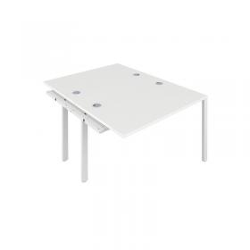 Jemini 2 Person Extension Bench Desk 1200x1600x730mm White/White KF808633 KF808633