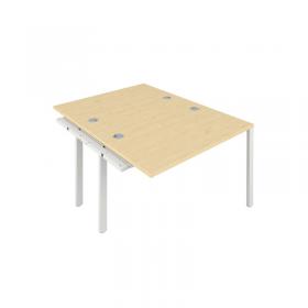 Jemini 2 Person Extension Bench Desk 1200x1600x730mm MapleWhite KF808640 KF808640