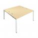 Jemini 2 Person Bench Desk 1200x1600x730mm Maple/White KF808701 KF808701