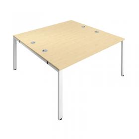 Jemini 2 Person Bench Desk 1200x1600x730mm MapleWhite KF808701 KF808701