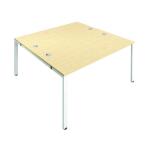 Jemini 2 Person Bench Desk 1200x1600x730mm Maple/White KF808701 KF808701