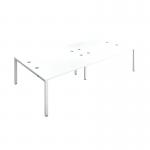 Jemini 4 Person Bench Desk 2400x1600x730mm WhiteWhite KF808756 KF808756