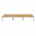 Jemini 6 Person Bench Desk 3600x1600x730mm BeechWhite KF808787 KF808787