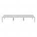 Jemini 6 Person Bench Desk 3600x1600x730mm White/White KF808817 KF808817