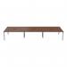 Jemini 6 Person Bench Desk 3600x1600x730mm Dark WalnutWhite KF808831 KF808831
