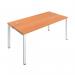 Jemini 1 Person Bench Desk 1400x800x730mm Beech/White KF808848 KF808848