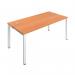 Jemini 1 Person Bench Desk 1400x800x730mm BeechWhite KF808848 KF808848