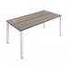 Jemini 1 Person Bench Desk 1400x800x730mm Grey OakWhite KF808855 KF808855