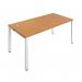 Jemini 1 Person Bench Desk 1400x800x730mm Nova OakWhite KF808862 KF808862