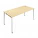 Jemini 1 Person Bench Desk 1400x800x730mm Maple/White KF808886 KF808886