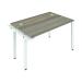 Jemini 1 Person Extension Bench Desk 1400x800x730mm Grey Oak KF808916