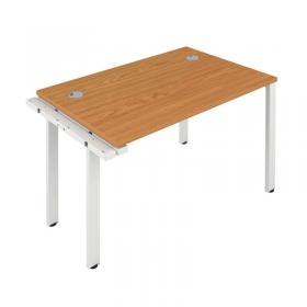 Jemini 1 Person Extension Bench Desk 1400x800x730mm Nova Oak/White KF808923 KF808923