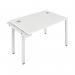 Jemini 1 Person Extension Bench Desk 1400x800x730mm White/White KF808930 KF808930