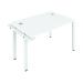 Jemini 1 Person Extension Bench Desk 1400x800x730mm White/White KF808930