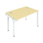 Jemini 1 Person Extension Bench Desk 1400x800x730mm Maple/White KF808947 KF808947