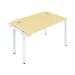 Jemini 1 Person Extension Bench Desk 1400x800x730mm Maple/White KF808947