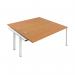 Jemini 2 Person Extension Bench Desk 1400x1600x730mm Nova Oak KF808985 KF808985