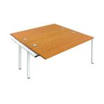 Jemini 2 Person Extension Bench Desk 1400x1600x730mm Nova Oak KF808985 KF808985