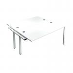 Jemini 2 Person Extension Bench Desk 1400x1600x730mm White/White KF808992 KF808992